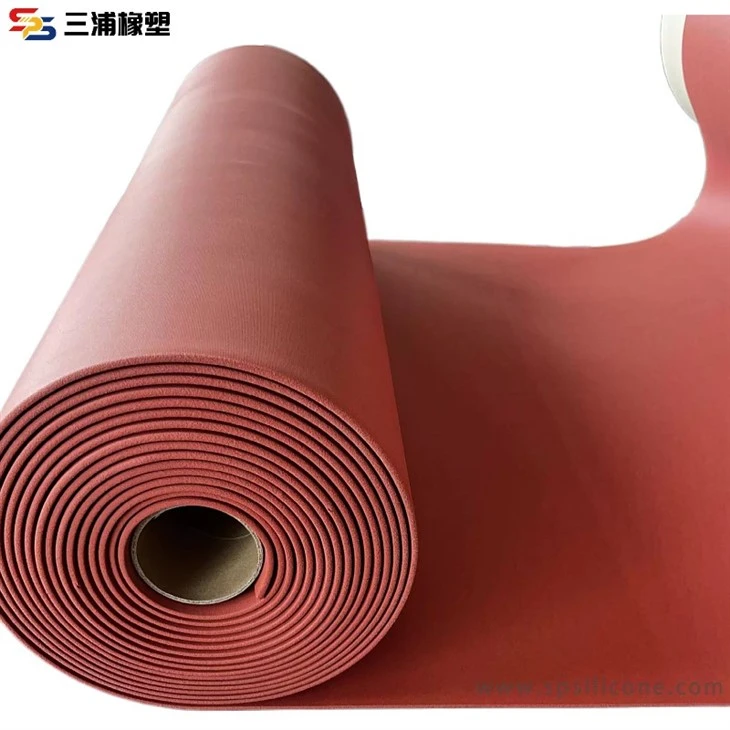 Red silicone sponge roll